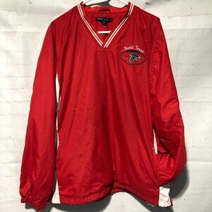 Sport Tek Red North Texas Lined Pullover V-neck Windbreaker  Mens Size XL